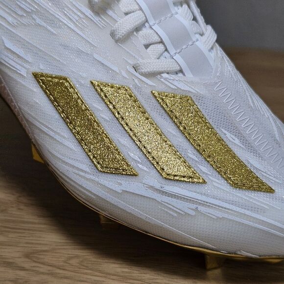 Adidas Adizero Football Cleats Gold White Men's Sz 14 Primeknit GX5122 Freak New - Picture 15 of 15